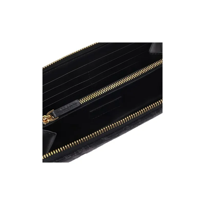 FANSIZHE Barocco Canvas Wallet Women's Black-2