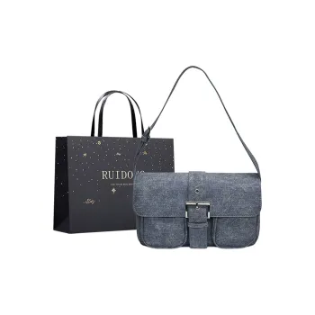 Smart Denim Shoulder Bag Women's Dark Blue/Light Blue/Denim Blue/Black