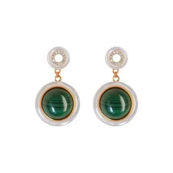 CARAT'S DIARY Synthetic Malachite Earrings Women's