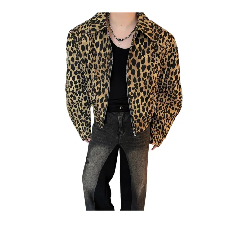 BTR Jackets Coats Unisex Leopard Print-2