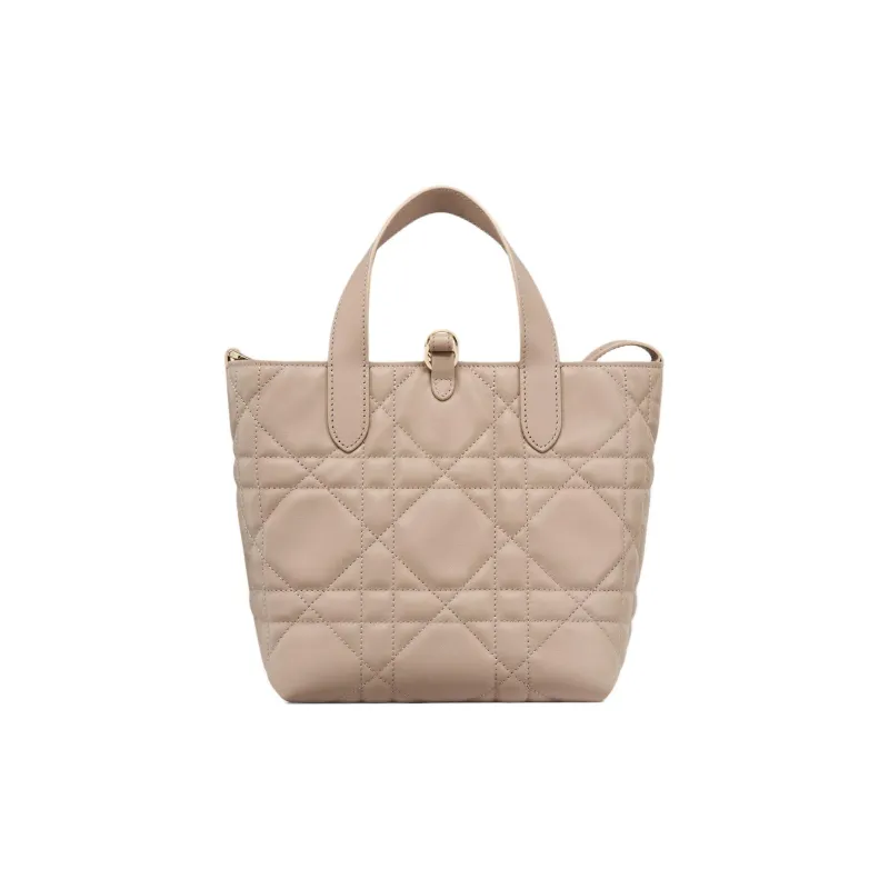 DIOR Toujours Cow Leather Tote Bag, Shopping Bag, Shoulder Bag, Crossbody Bag, Handbag Trumpets Women's Warm Taupe-5