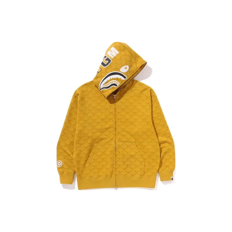 Bape College Monogram Relaxed Fit Shark Full Zip Hoodie-4