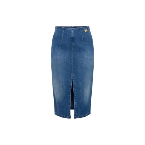 Elisabetta Franchi Slit Denim Skirt