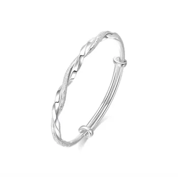 CHINA GOLD S999 Fine Silver Bangles Women's