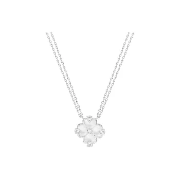 CHARLOTTE RAFFAELLI· Zircon Heart Mother Of Pearl Copper Necklaces Women's Silver White
