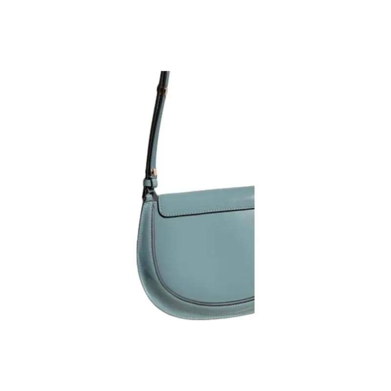 TORY BURCH Robinson Leather Crossbody Bag Shoulder Bag Small Size Women's Deep Turquoise-2