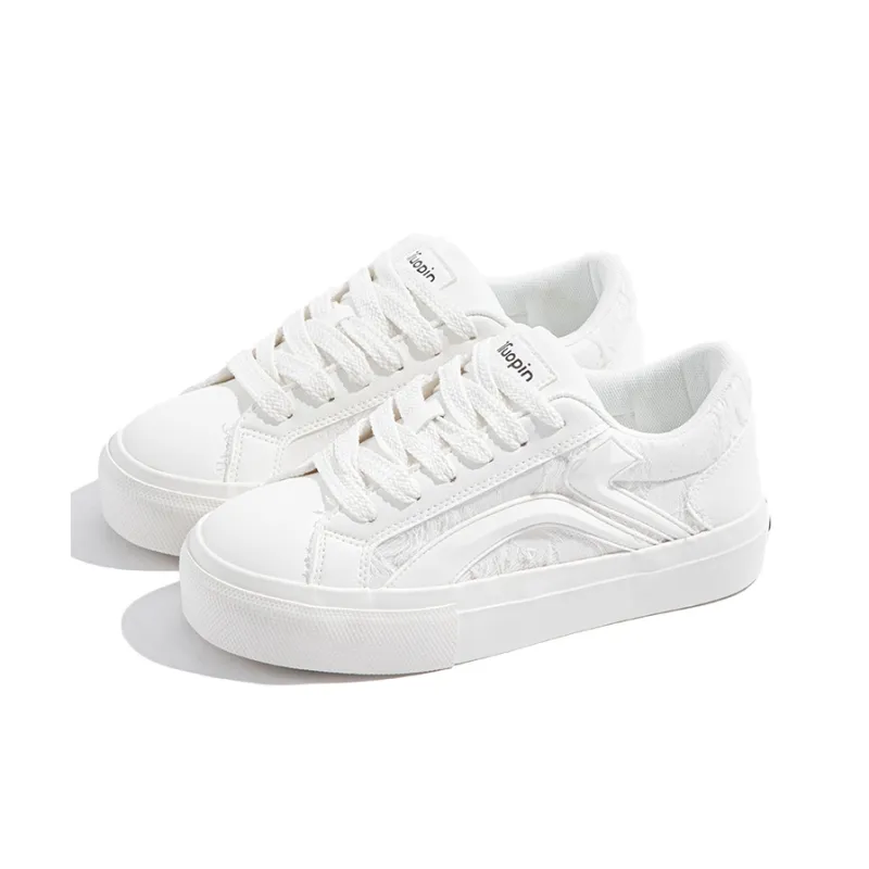 TUOPIN Pie Shoes Anti Slip Wear Resistant Low Top Skateboard Shoes Women's Lemon-17