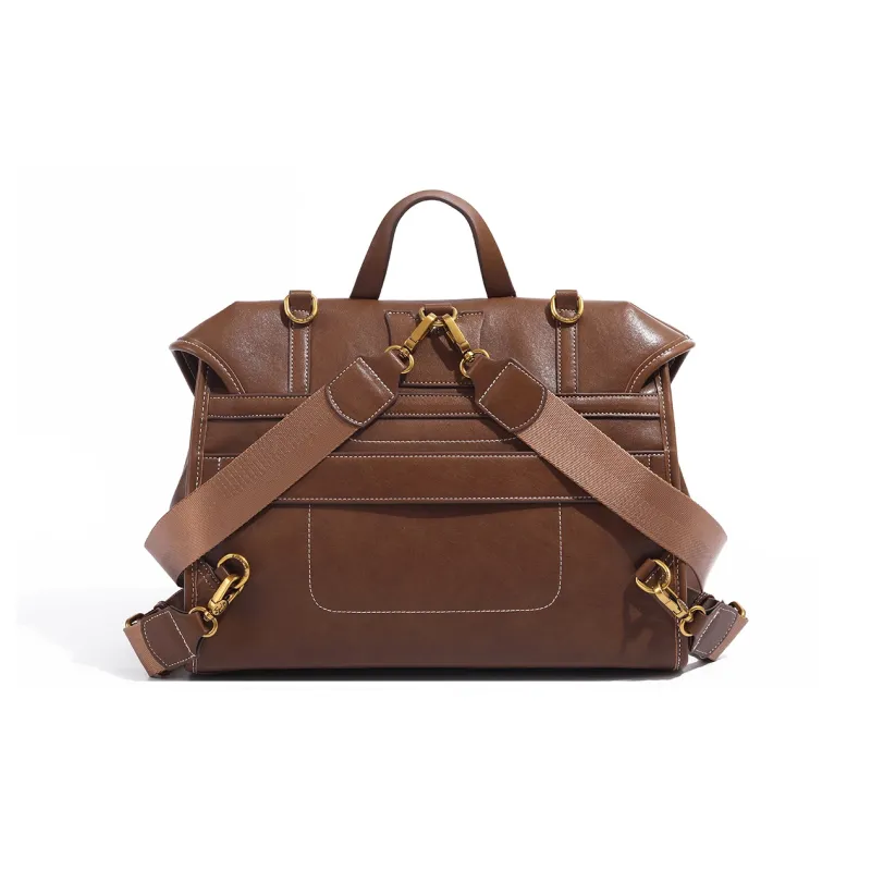 MISS GAIL Artificial Leather Backpack Women's Brown-4