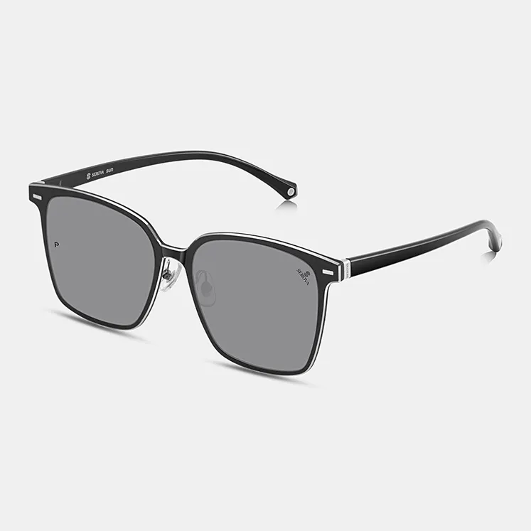 SEROVA TR90 Aviation Aluminum Square Sunglasses Unisex-10