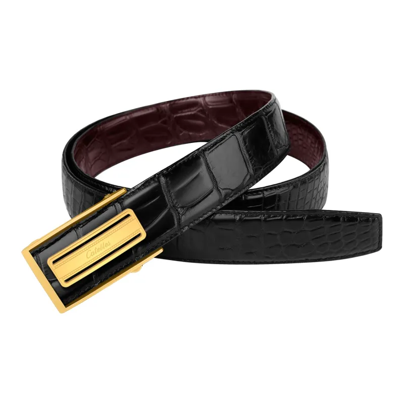 CATELLES Crocodile Leather Leather Belts Men's 3.5cm/3.8cm-21