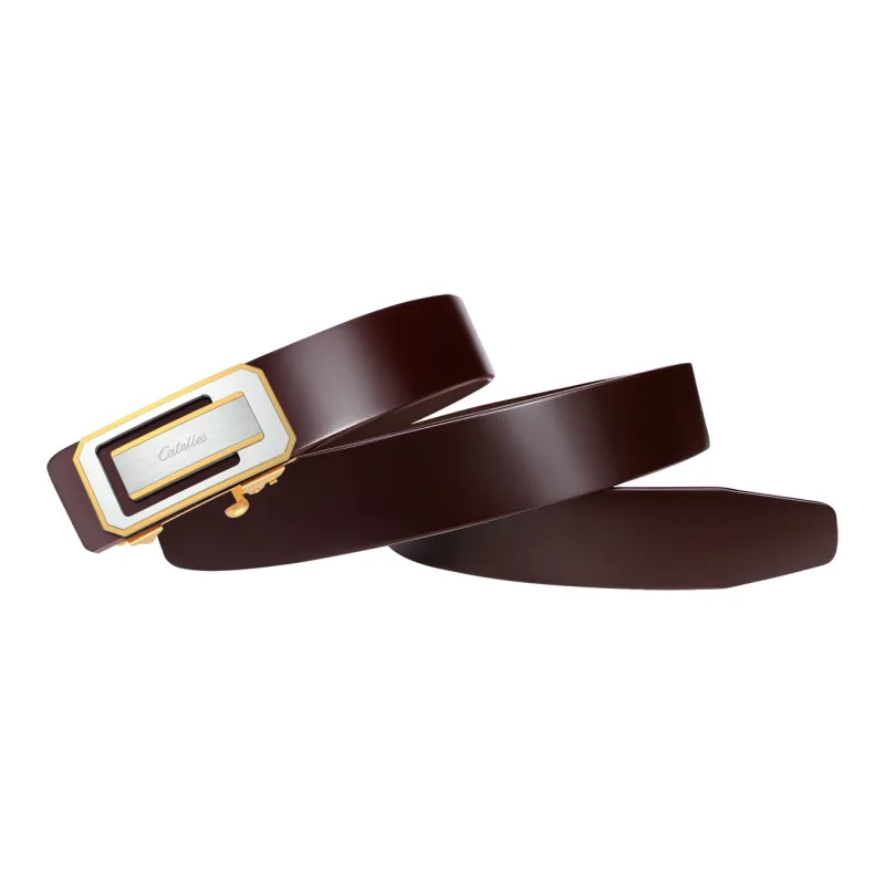 CATELLES Unlined Top Grain Cow Leather Leather Belts Men's Width: 3.5cm-9