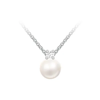 ANNAYA 925 Sterling Silver With Swarovski Crystal Beads Necklaces Women's