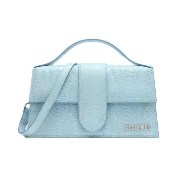 Jacquemus Calfskin Shoulder Bag Crossbody Bag Handbag Large Size Women's Blue