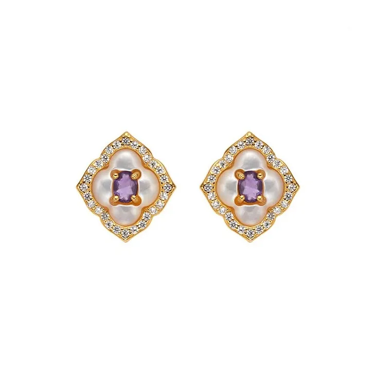 CARAT'S DIARY S925 Silver Stud Earrings Women's-0