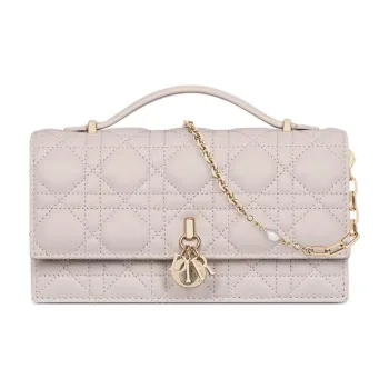DIOR My Dior Lambskin Shoulder Bag Crossbody Bag Handbag Mini Women's Taupe