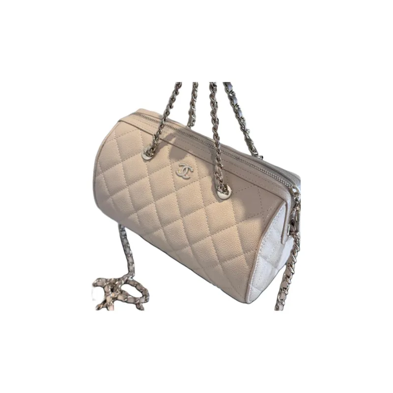 CHANEL Calfskin Shoulder Bag, Crossbody Bag, Handbag Women's Beige-2