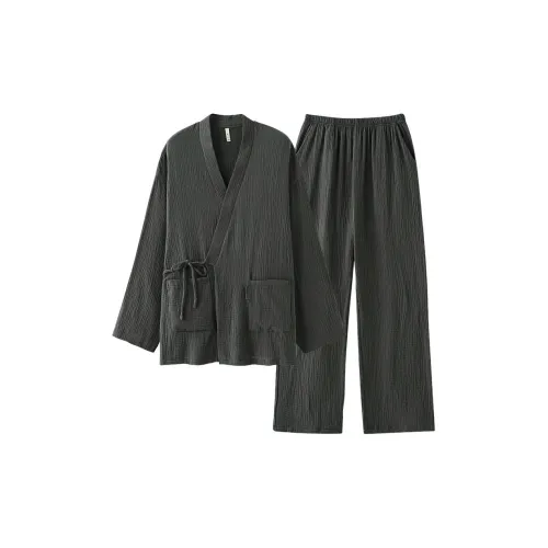 WANANNI Pajama Set Men's Dark Gray