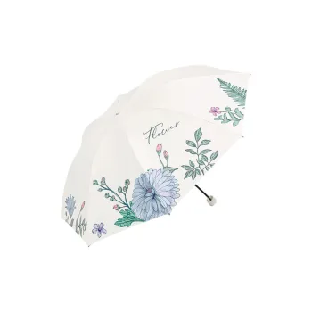 Heavenly Umbrella 25 Styles Large Print Macaron Color Three Fold Vinyl Sunny And Rainy Dual Use Umbrella