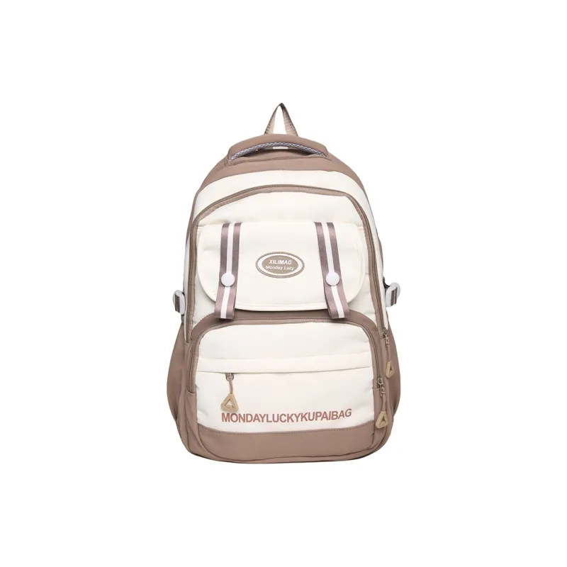 Travel Nylon Backpack Unisex Red/Blue/Black/Khaki/Purple-17
