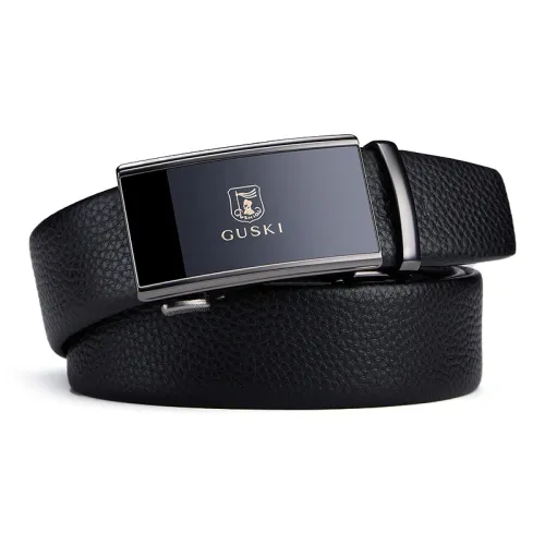GUSKI Top Grain Cow Leather Belt Spot Belt Men's Multicolor Width  3.5cm Gift Box Sets