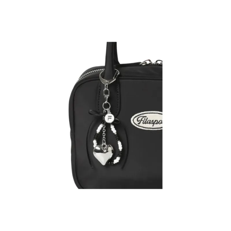 FILA Polyester Tote Bag Shopping Bag Handbag Small Size Women's Black-2