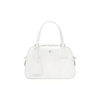 COURREGES Leather Shoulder Bag Crossbody Bag Handbag Women's Traditional White