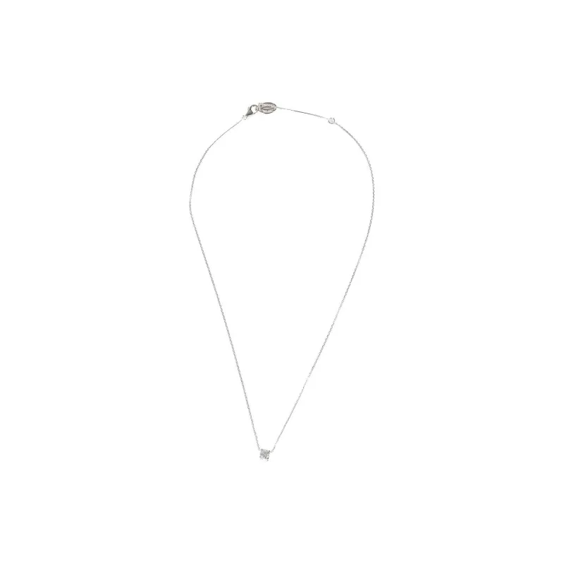 Cartier Pre owned 18K White Gold C De Cartier Diamond Necklace-1