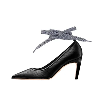 DIOR D-Journey Slim Heel High Heels 8cm Women's Black