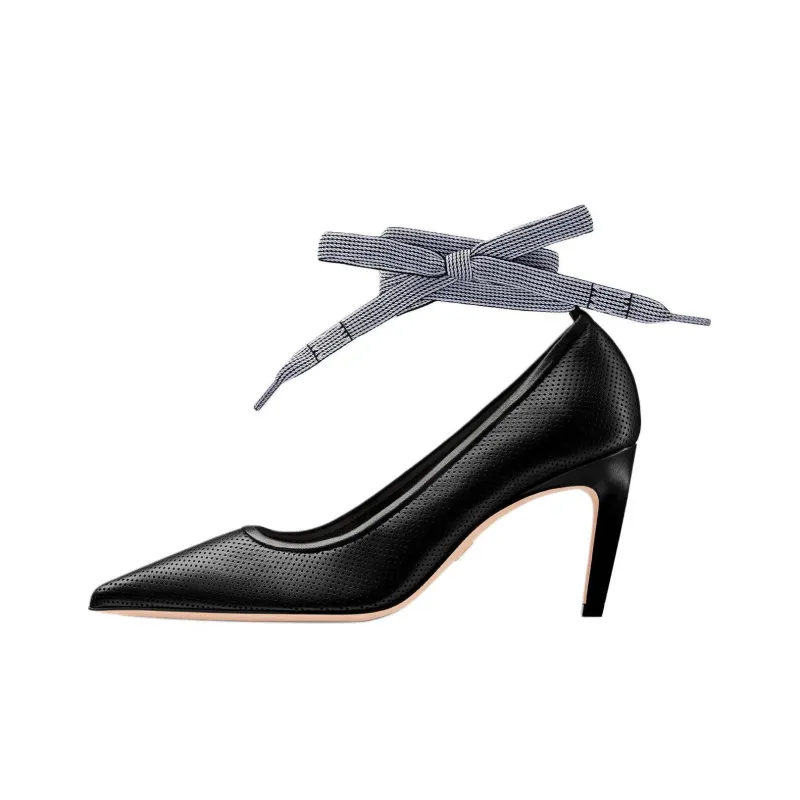 DIOR D-Journey Slim Heel High Heels 8cm Women's Black-0