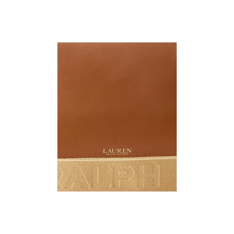 Ralph Lauren Landyn Cow Leather Crossbody Bag, Shoulder Bag Medium Size Women's Brown Yellow-4