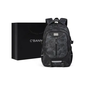 C°BANNER Fabric Laptop Bag Backpack Men's Camouflage Blue/Camouflage Black