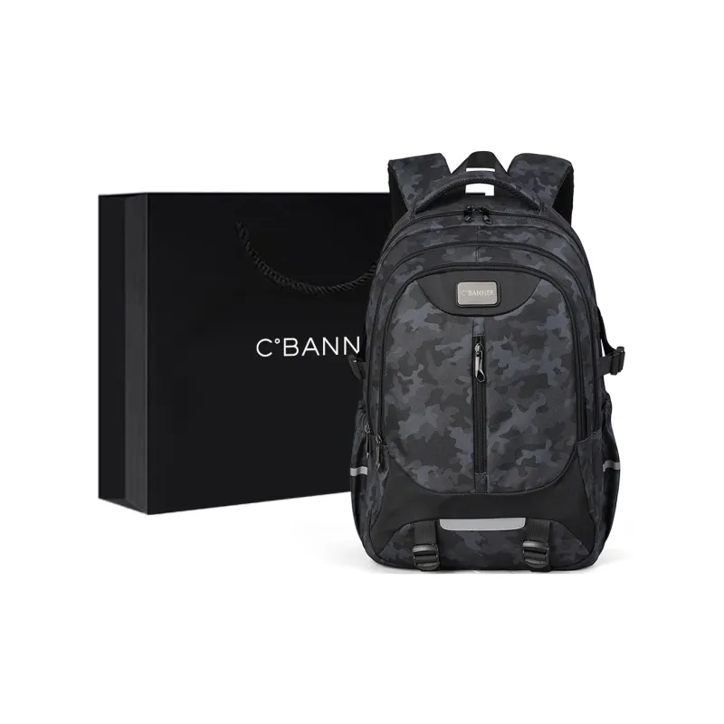 C°BANNER Fabric Laptop Bag Backpack Men's Camouflage Blue/Camouflage Black-5