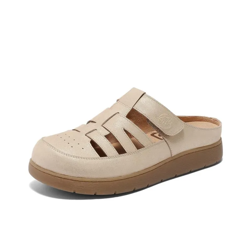 Senda Rubber Sole Abrasion-Resistant Wrap-toe Slippers Women's-5
