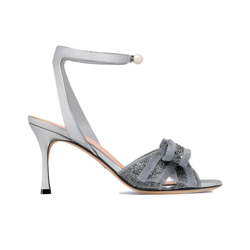 DIOR Adiorable Strap Sandals 8cm Women's Gray-1