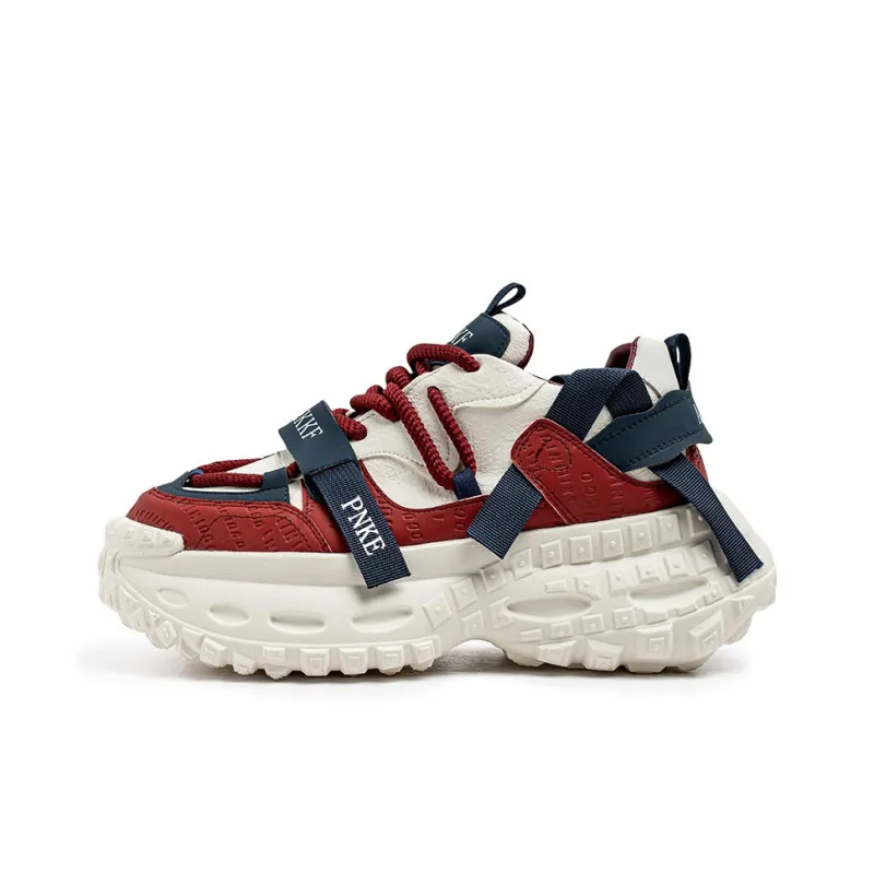PNKE Anti-Slip And Wear-Resistant Height Increasing Low-Top Chunky Sneakers Men's-0