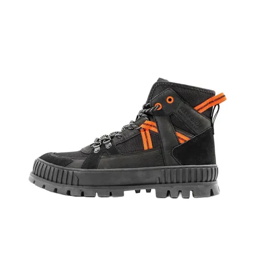 Palladium Abrasion Resistant Slip Resistant Short Outdoor Boots Men's Black