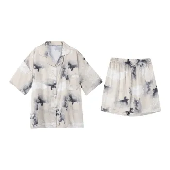 Qin Jing Pajama Set Unisex Gray