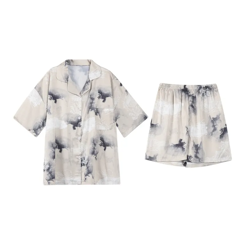 Qin Jing Pajama Set Unisex Gray-0