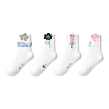Primeet Mid Calf Socks Women's 4 Pack