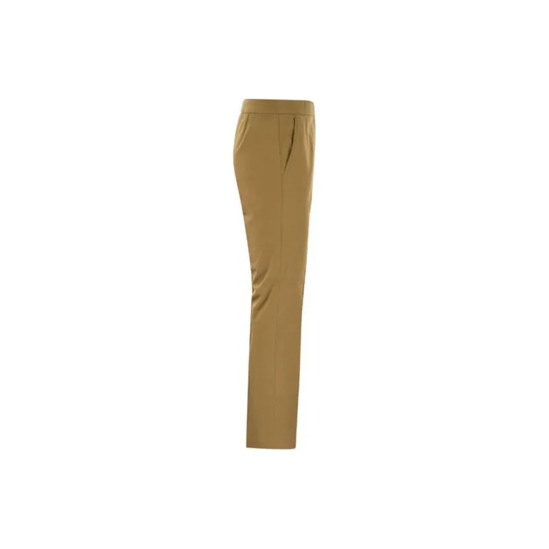 MaxMara Okra Pleat Detailed Cropped Trousers-2