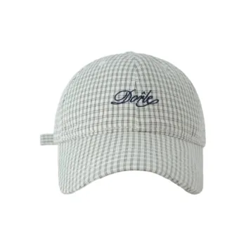 FREE RABBITⅡ Korean Style Fashion Versatile Plaid With A Slimming Effect Baseball Caps Unisex