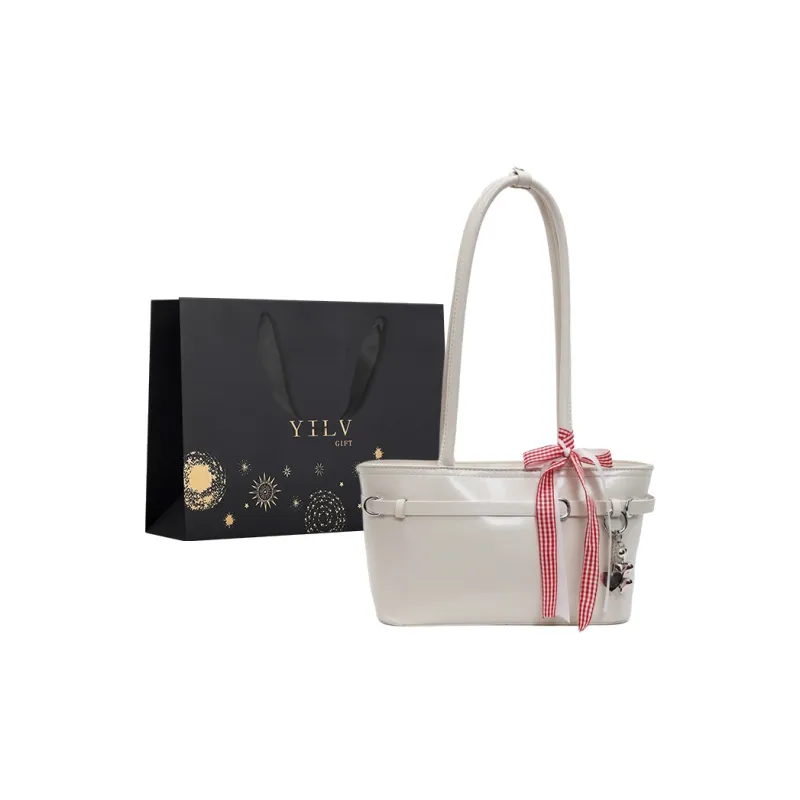 Yi Brigade PU Handbag Regular Women's Black Ecru/Burgundy/Pink-0