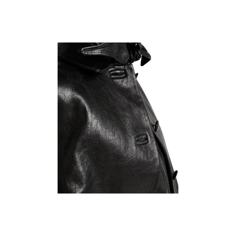 PRADA Button up Leather Jacket-5