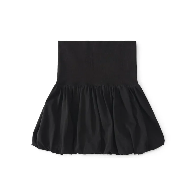 MARDI MERCREDI SS25 VOLUME MINI SKIRT_BLACK Casual Short Skirts Korean Style Women's Black-3