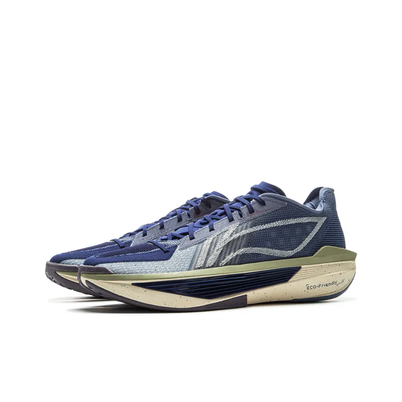 LiNing ULTRALIGHT Cushioning, Slip Resistant, Abrasion Resistant, Rebound Grip Low Top Basketball Shoes Men's Blue-2