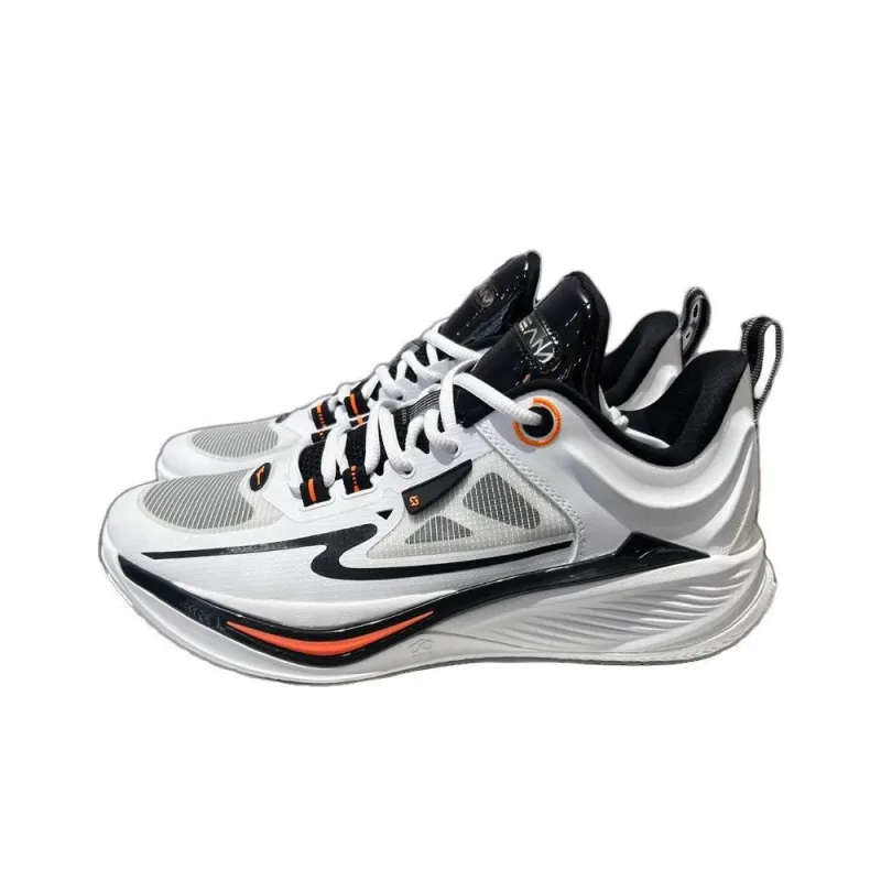 Erke Humble TD Anti-Slip Wear-Resistant Low-Top Basketball Shoes Men's Erke White-2