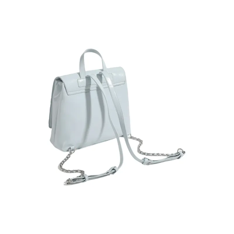 NOMK PU One Shoulder Handbag, Backpack Regular Women's Blue/Black/Silver-3