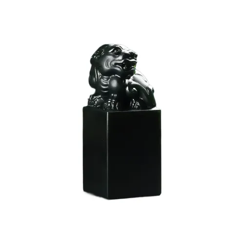 Jing Ruyu Hetian Jade Seal Green Jade Men's