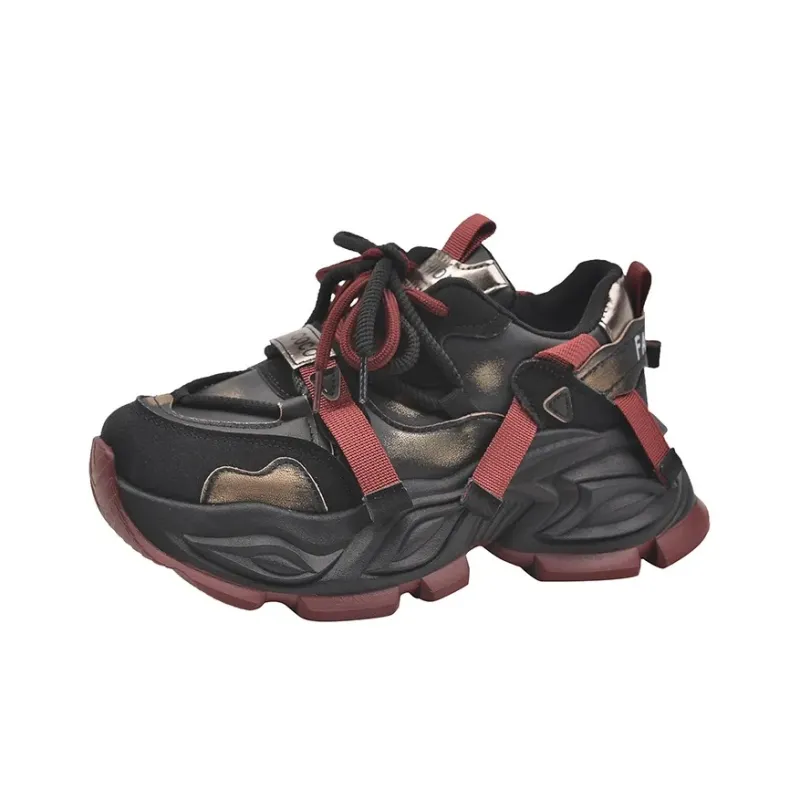 ABCYLM Cushioning, Slip Resistant, Impact Resistant Low Top Chunky Sneakers Women's-0