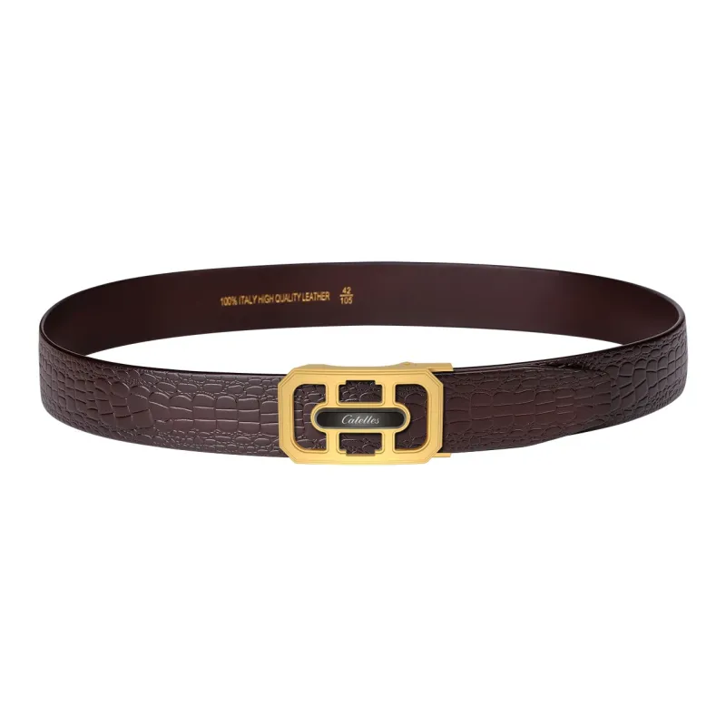 CATELLES Cow Leather Leather Belts Men's 3.5cm-8